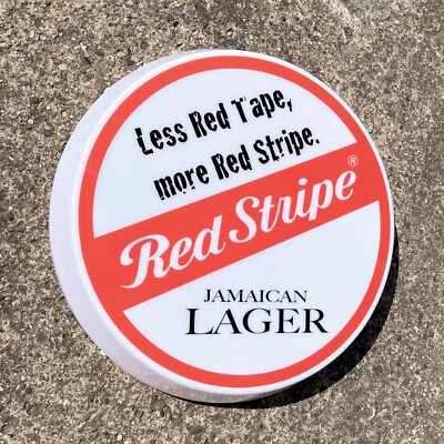 ROTER STREIFEN beleuchtet LED Bar Wandschild Logo Pub Bier Lager Ale Mann Höhle Garage