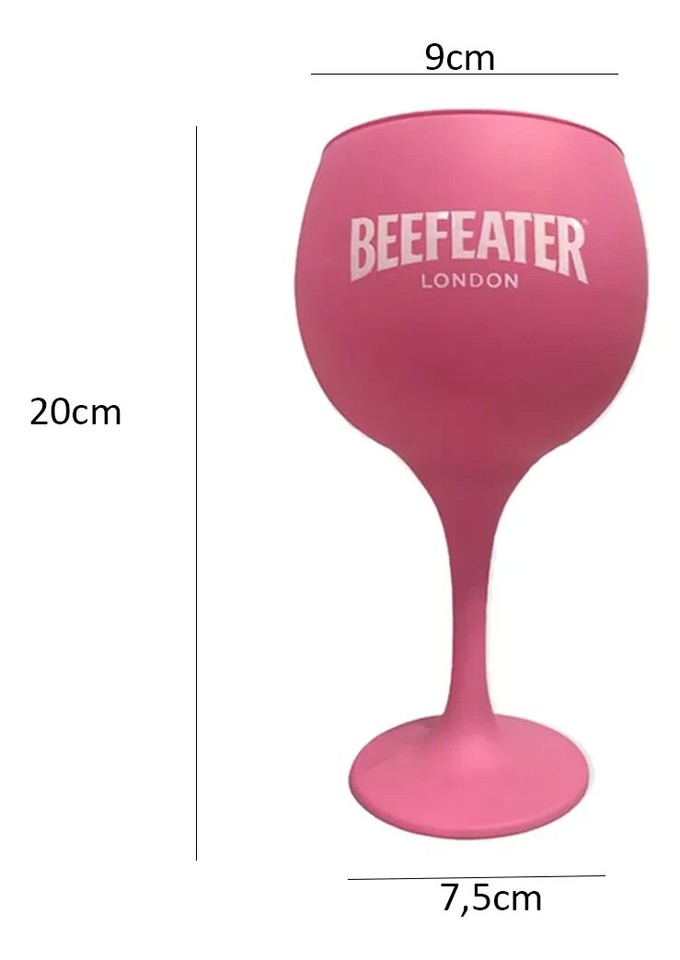 Lot 6 glass 500 cc Gin Beefeater pink from Argentina eBay