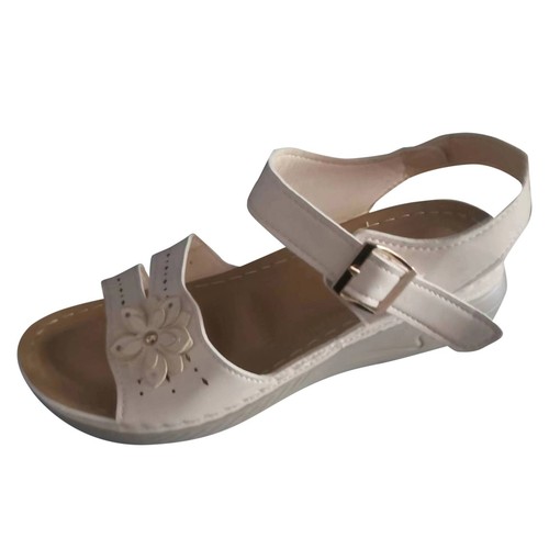 Womens Orthopedic Casual Sandals Ladies Open Toe Low Flat Wedge Shoes Size - Picture 17 of 24