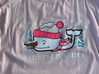Vineyard Vines Girls Holiday Snow Whale Top In Pink Size XL(16) EUC — photo 6
