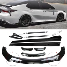 For Camry SE XSE 2018-20 Front Bumper Lip Spoiler Splitter Body Kit+Side Skirt
