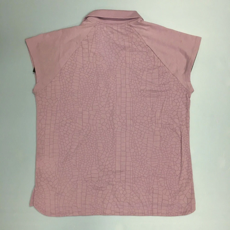 Nike Golf Burnout Knit Short Sleeve OLC Golf Polo Lilac Mist Womens Small NEW - Image 4 of 4