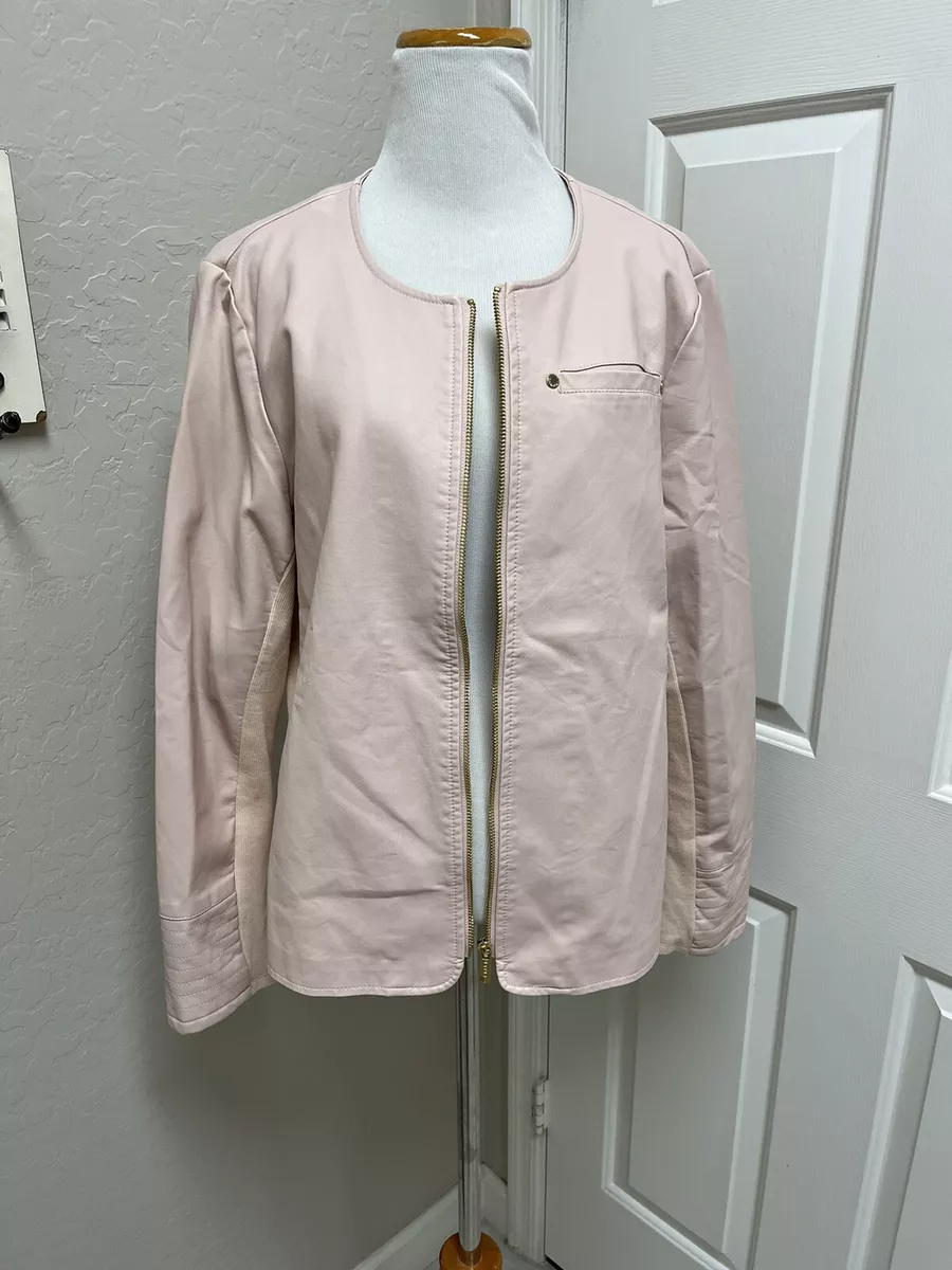 Calvin klein hotsell pink leather jacket