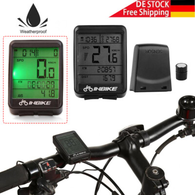 Kabellos Fahrradcomputer Tachometer LCD Rennrad MTB Kilometerzähler Fahrradtacho