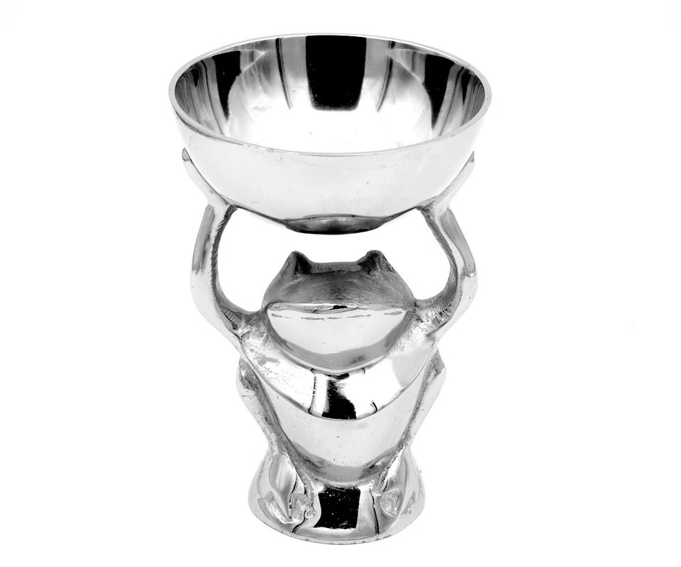 B-Ware Figur Frosch Metall Froschkönig Messing Schale Silber Dekoration Deko - Bild 2 von 4