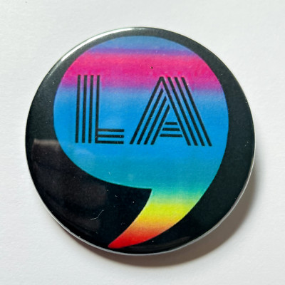 Comma, LA Harris Walz 2024 Politics Candidate Pinback Button President Campaign