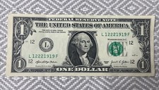 $1 Dollar Birthday NOTE 12/22/1919 12-22-1919 December 21 1919 Dec 12221919