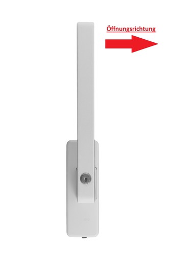 GU Sliding Door Knob Handle K-13971-02-L-7, White, DIN Left, Lockable - Picture 2 of 6