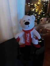 Coca-Cola Pl&uuml;schtier auf Ski  Kuscheltier Polarb&auml;r Eisb&auml;r B&auml;renkind neu