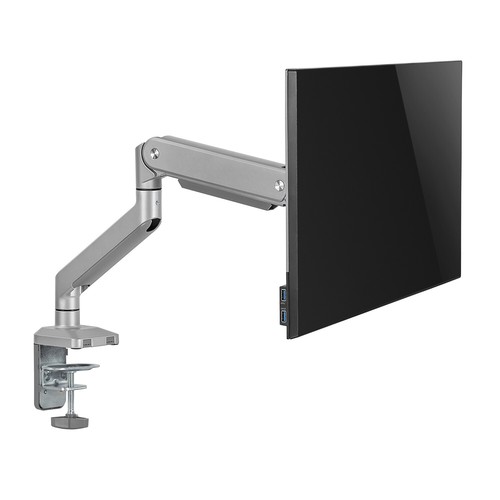 1-Fach Monitorhalterung mit Gasfeder 17"-32" Doppelarm Monitorarm Tischhalterung - Afbeelding 6 van 11