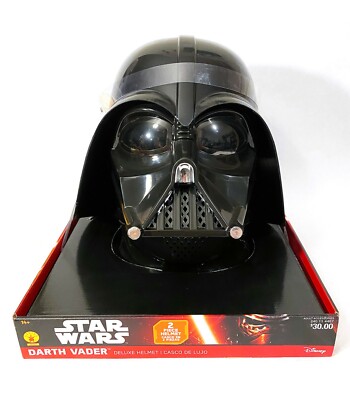 Rubies Disney 2015 Star Wars Darth Vader Deluxe 2-pc Helmet One Size . NIP RARE 