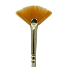 2660 Golden Taklon Synthetic Fan  Brush