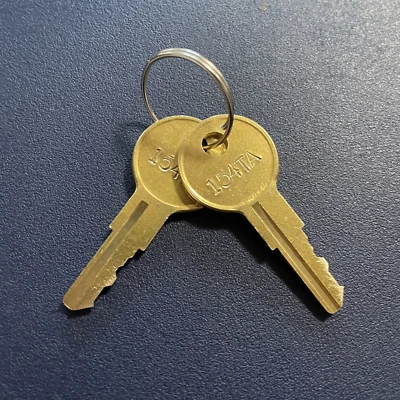 ILCO (2) Timberline / Hafele Desk Replacement Keys Cut Key Code 100TA - 349TA