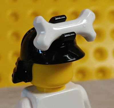LEGO Samurai Helmet BLACK Free BONE Neck Protection Long Back BATTLE Ready