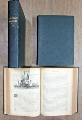 3 CLASSIC THE WORLD OF ADVENTURE 1899 by CASSELL ** FREE UK POST ** HARDBACK