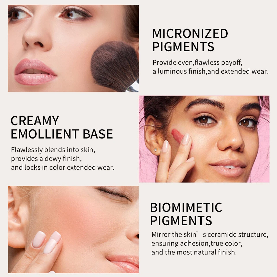 8 Color Blusher Palette Natural Matte Long-lasting Portable Blush Powder Pallet - Image 4 of 4