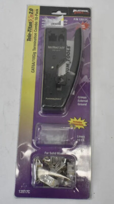 Platinum Tools Tele-TitanXg 2.0 Cat6A/10Gig Crimp Tool w/10 Connectors