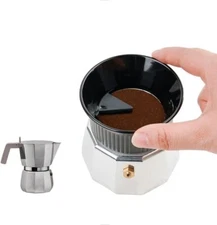 Moka Pot Dosing Funnel 54mm Coffee Dosing Ring for 3-Cup Moka Express Pot
