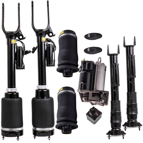 Air Springs bags Suspension Compressor Set Front Rear For Mercedes GL320 ML350