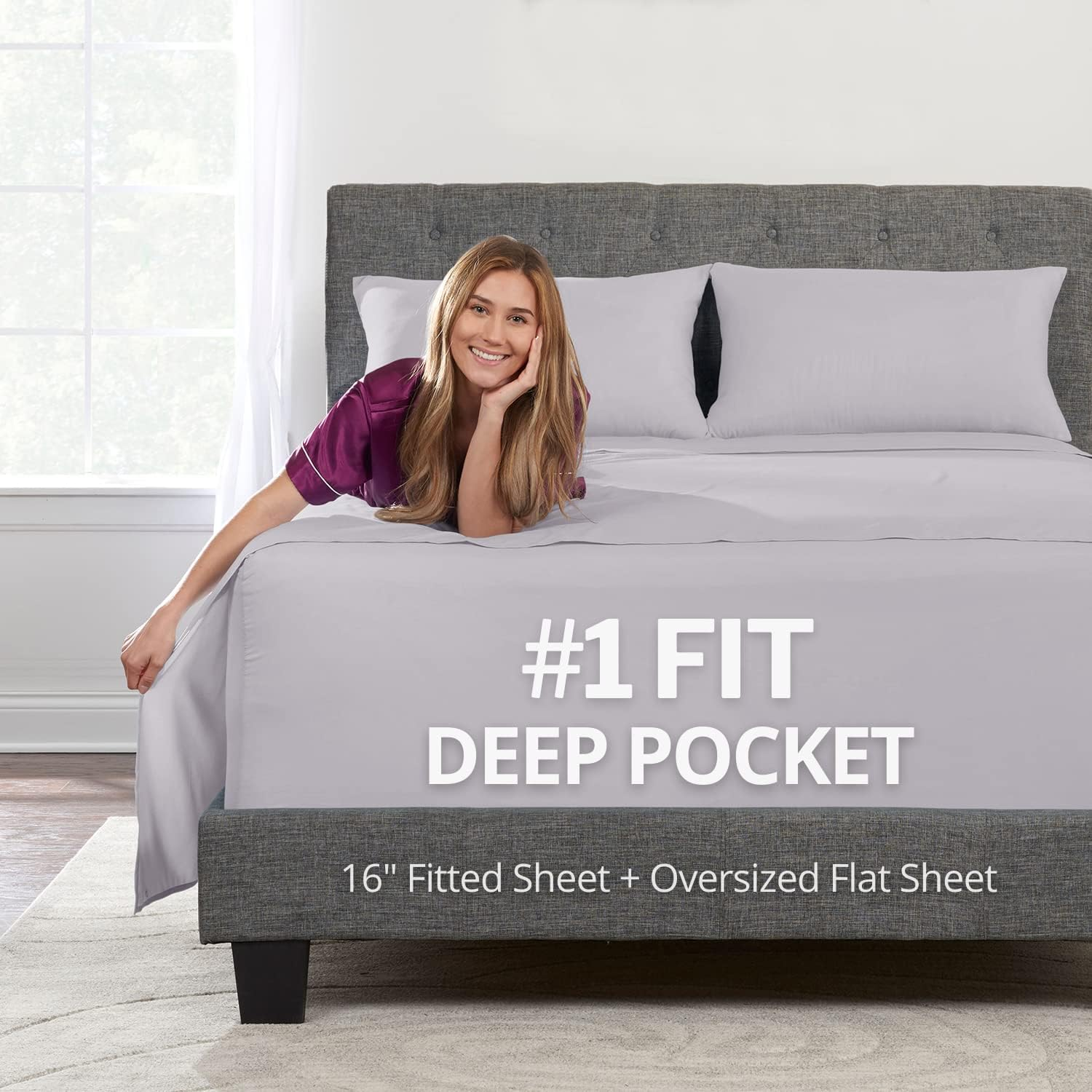 Queen Sheets Set Bed Sheets – Queen Bed Sheets Set for Queen Size Bed Bedding Sh-image
