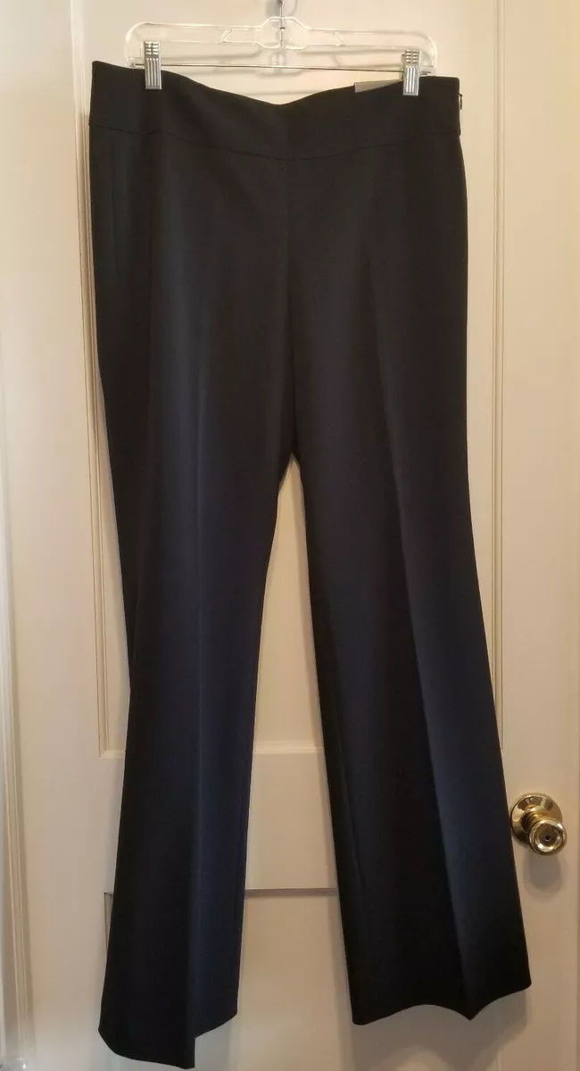 Ann Taylor Signature Fit Trouser Leg Pant, Black, Triacetate Ins 33 Size  10, NWT