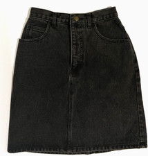 GUESS Jeans Georges Marciano Vtg Black Denim Skirt Made in USA Size 27 Waist