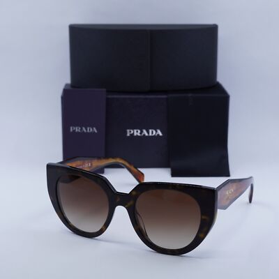 PRADA PR14WS 2AU6S1 Havana/Brown Gradient 52-20-140 Sunglasses New Authentic