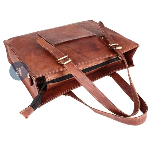 Elegant Leather Handmade Everyday Womens Leather Style Work Bag Perfect Gift - Picture 7 of 18