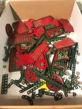 Job Lot of Unsorted Vintage Play Worn Meccano Approx 1.8KG Mixed Condition