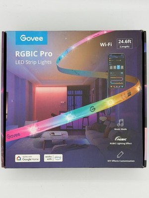 Govee RGBIC Pro LED Strip Lights 24.6ft WiFi Smart Alexa Google H619B Open Box