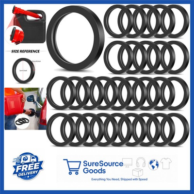 #ad 10 Rubber Ring Gaskets for Gas Can Spouts Fuel Washer Seals Durable Replacement $13.99