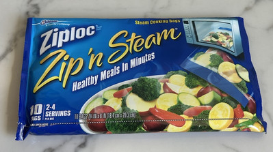 Ziploc Zip'N Steam Medium Cooking Bag - Pack of 10 ~ Discontinued  