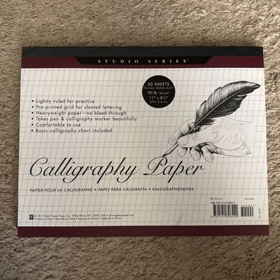 STUDIO SERIES 50 SHEET CALLIGRAPHY PAD. Brand new.