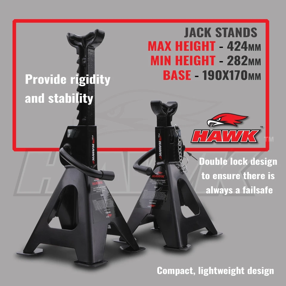 3 TONNE LOW PROFILE CAR JACK & AXLE STANDS SET HEAVY DUTY HYDRAULIC LIFT TOOL - Image 2 of 4