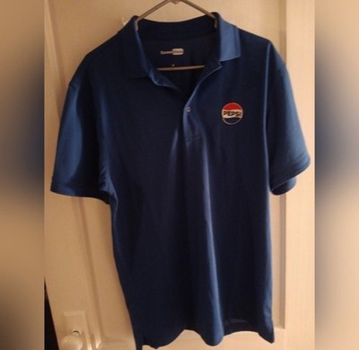 PEPSICO Polo Employee MEN'S Medium Blue Sport-Tek Shirt 