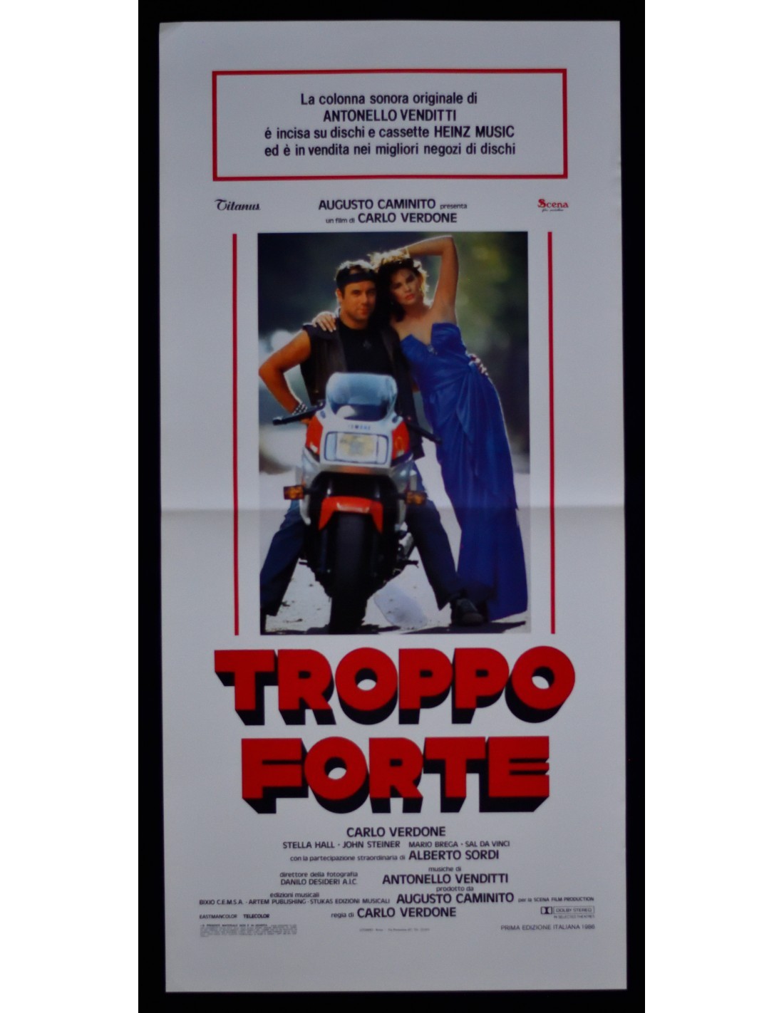 Locandina originale film Troppo forte (1986) - Regia di Carlo Verdone