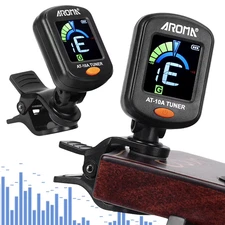 Guitar Tuner Foldable Rotatable Digital Electronic Tuner Electric Guitar Tuner f