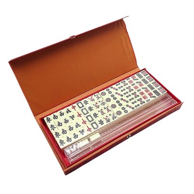 Vintage chinesisches Mahjong-Set, traditionelles 146-Fliesen-Mah-Jong-Spielset
