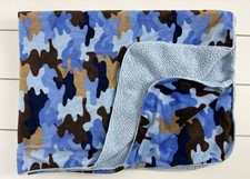 CIRCO target Baby Blanket Lovey Blue Brown Camo Plush Sherpa Camouflage