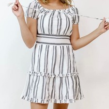 NWOT AEO Off Shoulder Viscose Mini Babydoll Dress Medium