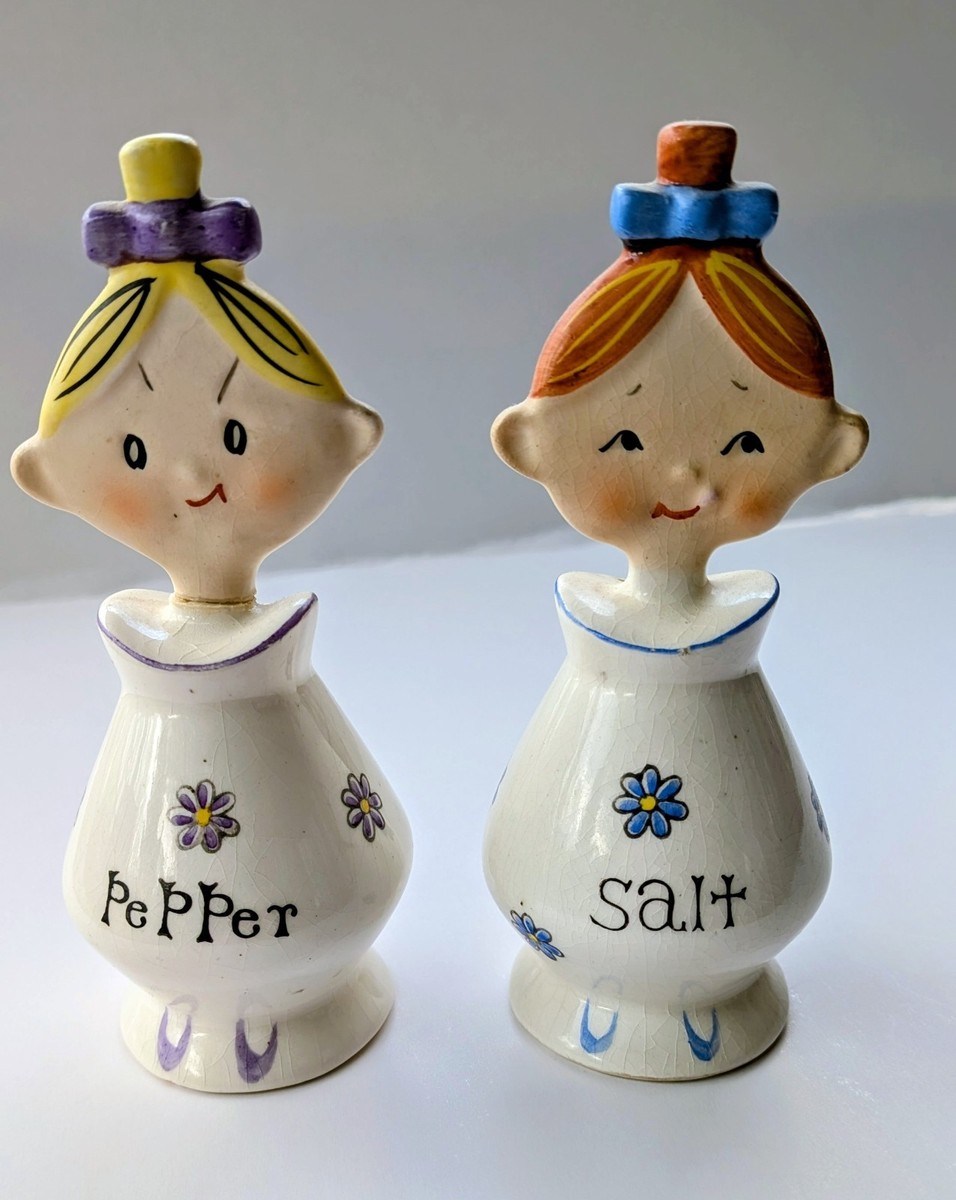 antique salt and pepper Pixieware Lipper & Mann Shakers Japan Mid