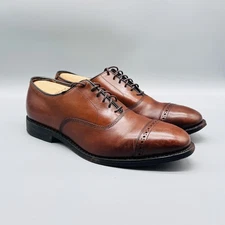 Allen Edmonds Shoes Mens 9 E Brown Leather Fifth Avenue Oxford Cap Toe Dress