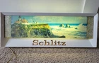 Vintage 1958 Schlitz Beer Sign Light, Ocean Scene Lighthouse *read*
