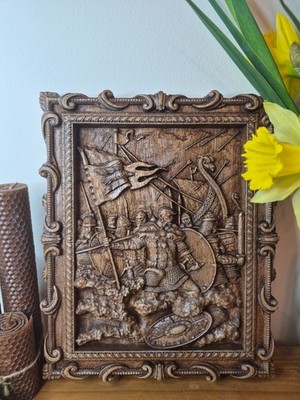 Wikinger Kunst. Wikinger Krieger nordisch Deko. Berserker. Handarbeit Personalisierung Geschenk