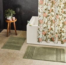 2pc 17"x24" and 20"x34" Performance Plus Bath Rugs Restful Green