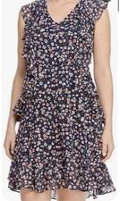 Michael Kors - Garden Patch - Floral Ruffle - Mini Dress - Sz L