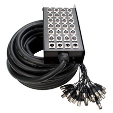 MUSIC STORE Multicore 24/4, 30m, XLR 3 Pol, Stagebox, 24/4 Rückwege, Prof. Kabel