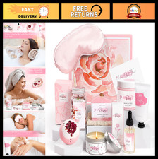 Rose Spa Gift Set for Women - Relaxing Bath Gift Basket, Self Care Package, Moth