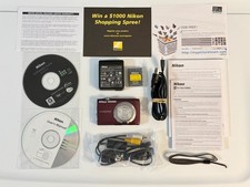Nikon COOLPIX S3000 12.0MP Digital Camera Plum Purple Boxed Tested FAST SHIP    