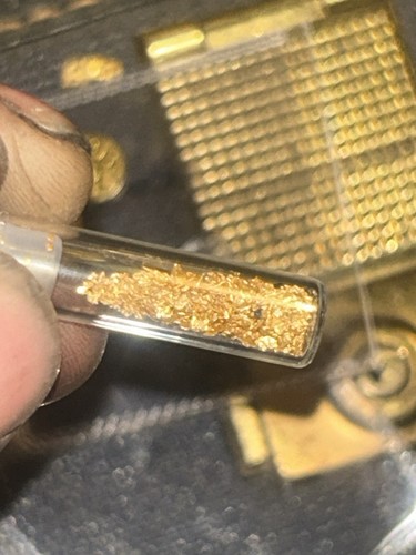 A little over a gram and a half of gold pure nuggets